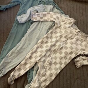 Cloud Island Gray and White Baby Onesies